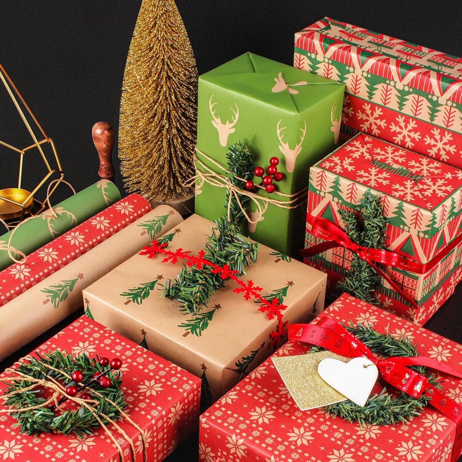 christmas wrapping paper large gift packaging paper wrapper