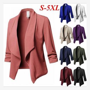 Cardigan Coat Long Women blazer Blazers Sleeve jackets Solid