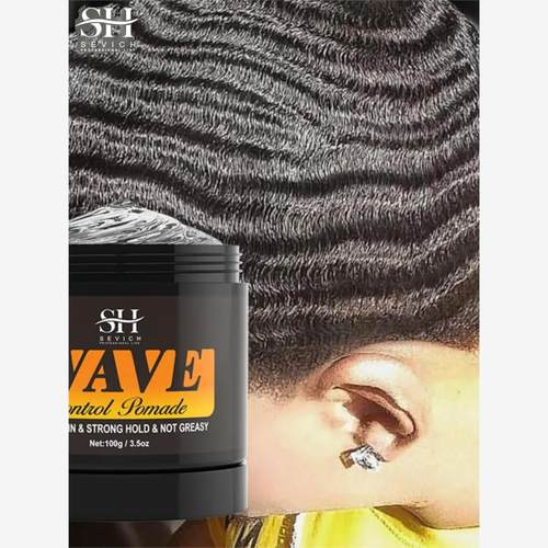 Hair Wax Clay Wave Control Pomade  Men Strong Hold 360 Waves