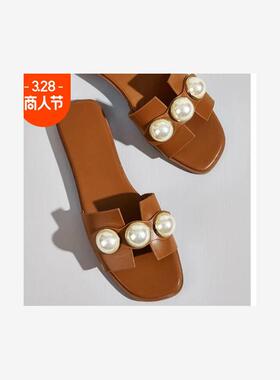 shoes womens sandals Large size flat-bottomed slippers 拖鞋