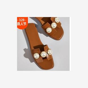 Large size 拖鞋 womens slippers sandals bottomed shoes flat