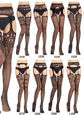 Lingerie stockings conjoined open files  fishnet stockings