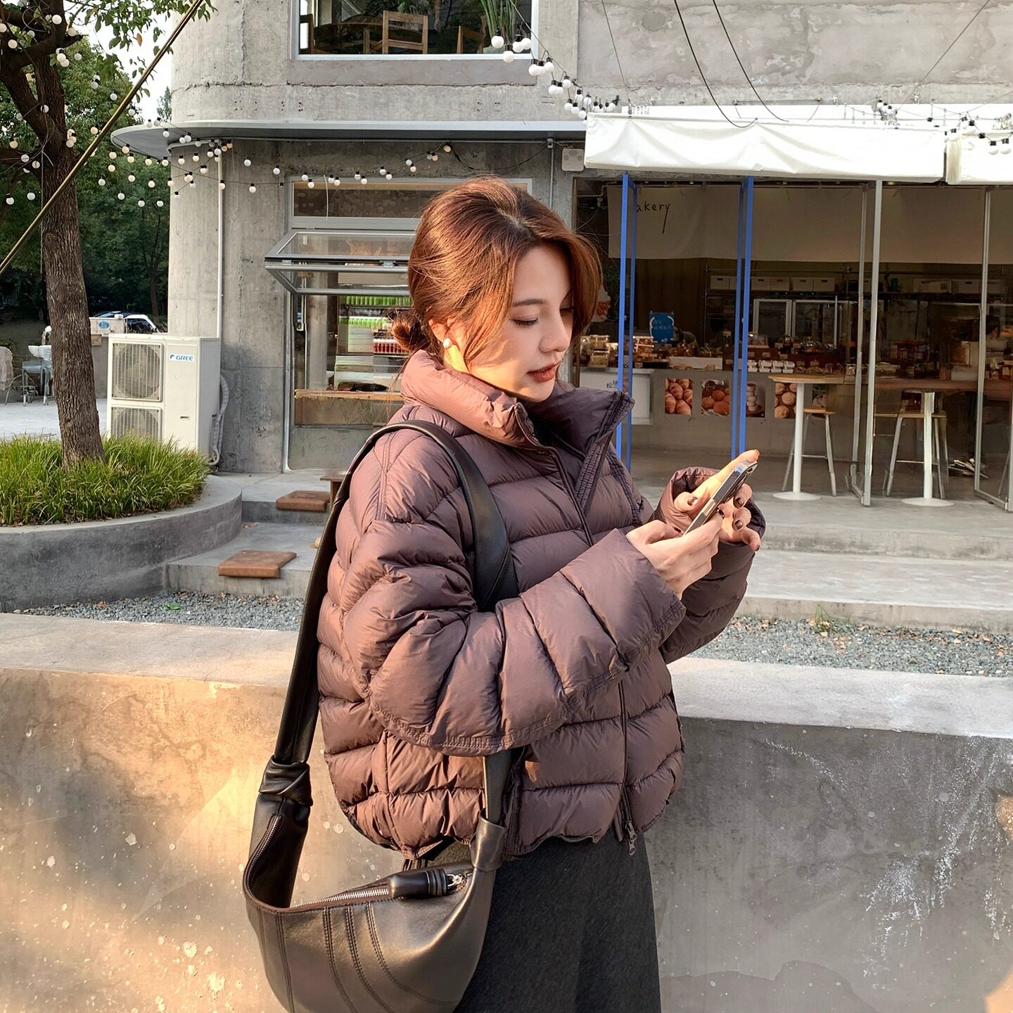 立领轻盈保暖排骨羽绒服