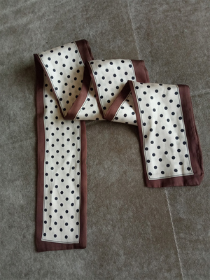 女波点丝巾韩版女夏季