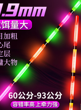 鲢鳙定层纳米夜光漂3.9空心尾全目加粗大载饵上牵力大超醒目夜光