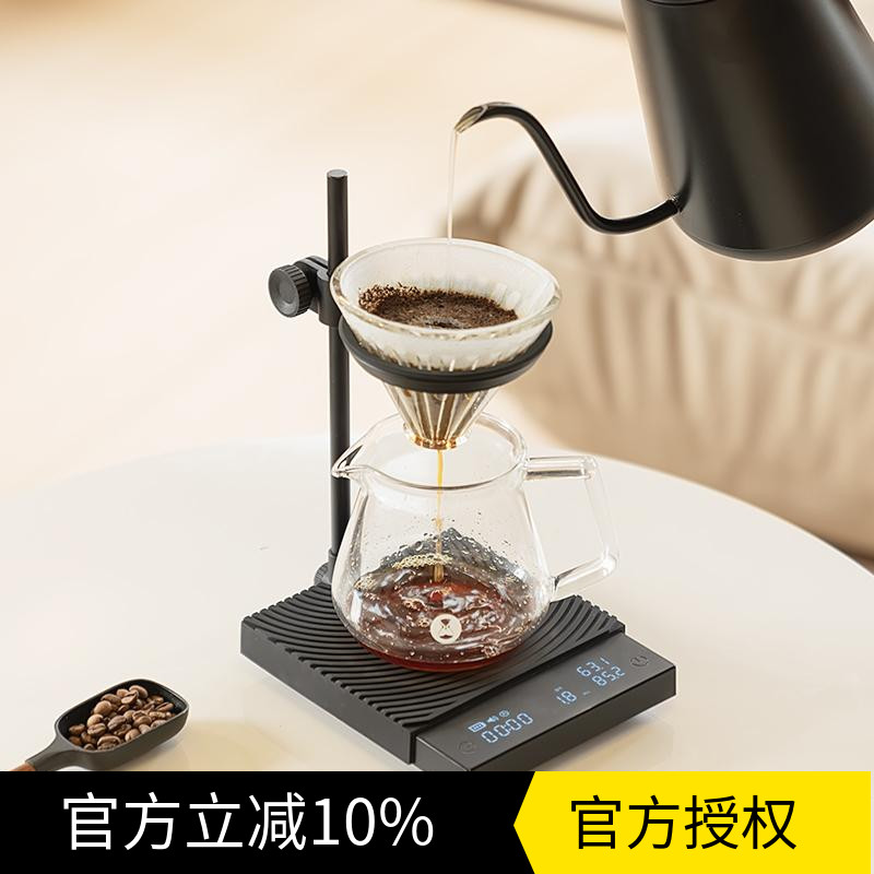 泰摩 黑镜DUO智能咖啡电子秤 双计量称重计时高精度 手冲咖啡秤