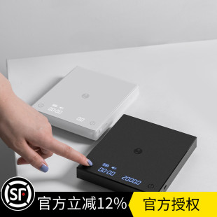 手冲咖啡秤家用咖啡豆称重计时 泰摩 黑镜BASIC 2咖啡电子秤 意式
