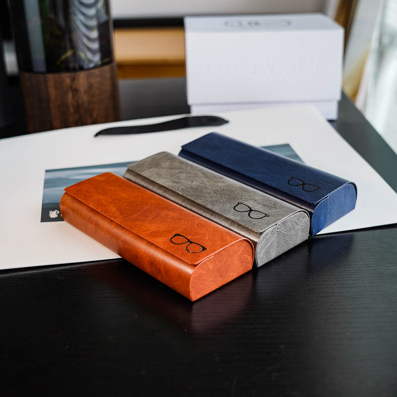 复古墨镜盒男女PU仿牛皮眼镜盒