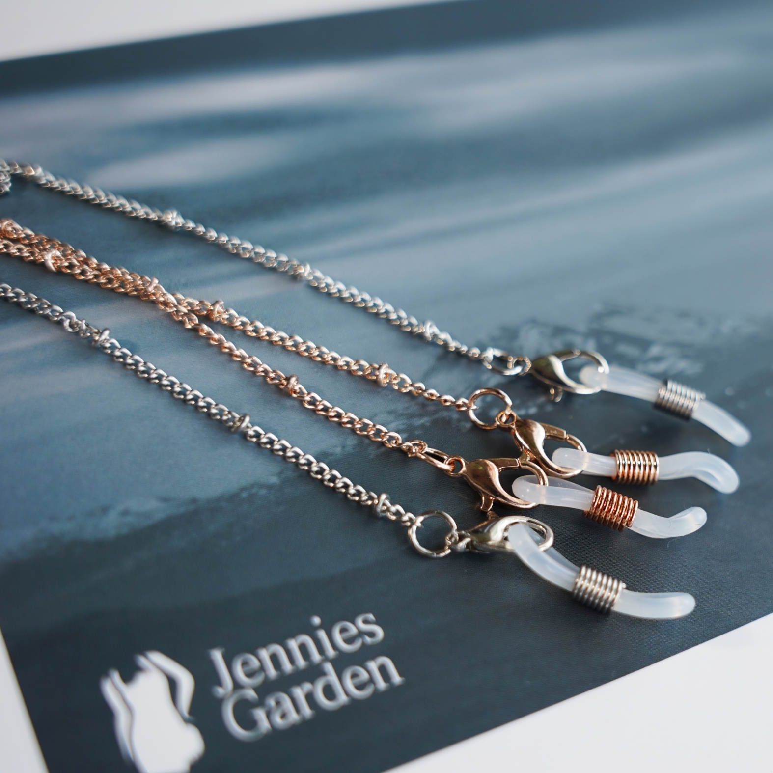 扁字夹珠眼镜链防丢防落防掉