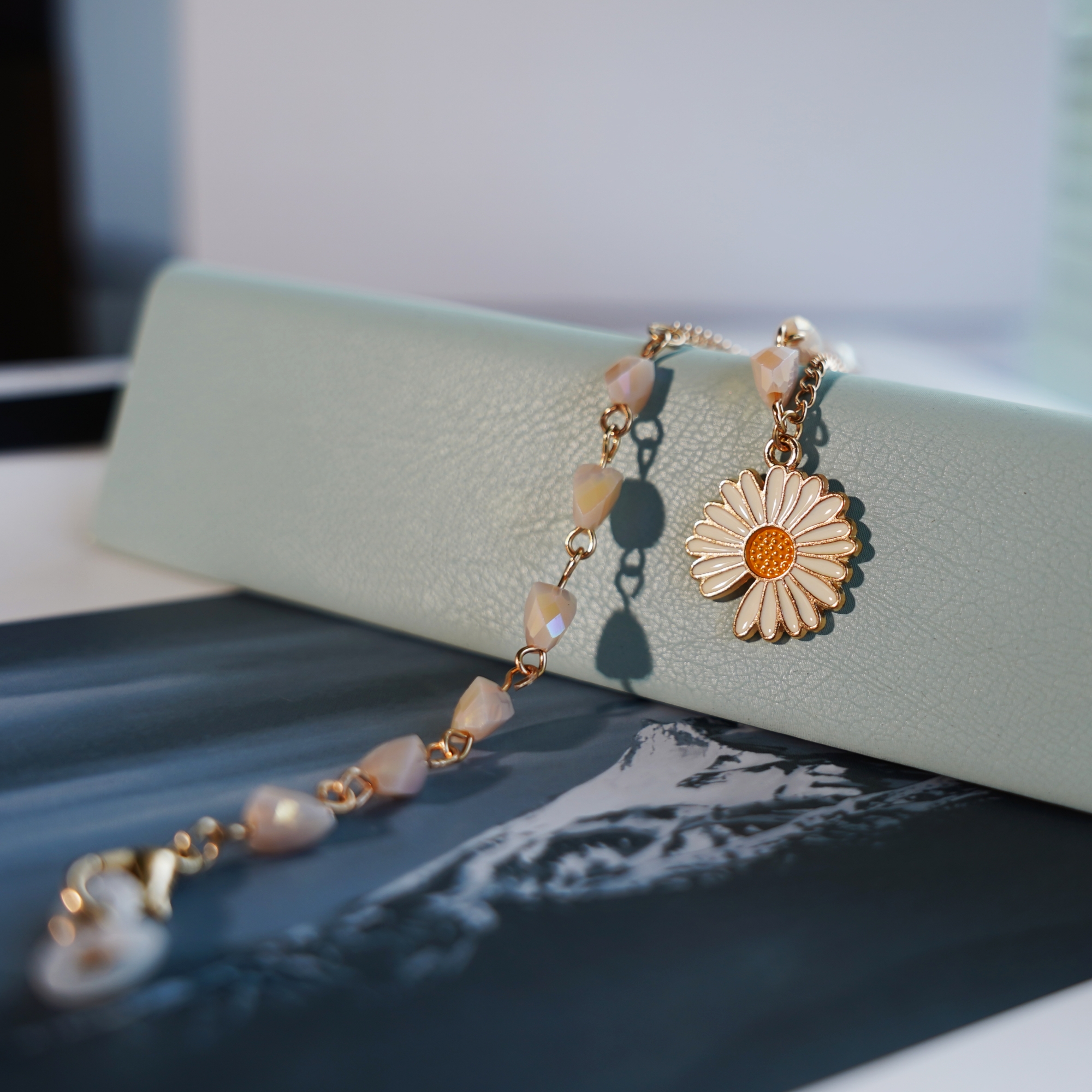 韩版小雏菊金属装饰眼镜链