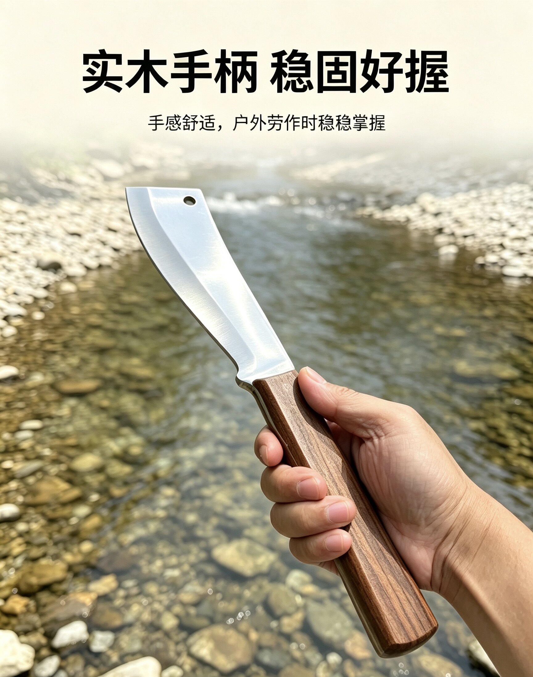 大足农用镰刀割草柴刀户外砍柴刀两用钓鱼连刀 勾刀老式园林工具