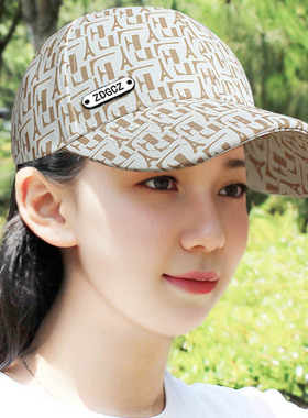 帽子女春秋季洋气百搭鸭舌帽2025新款可调节棒球帽户外防晒遮阳帽