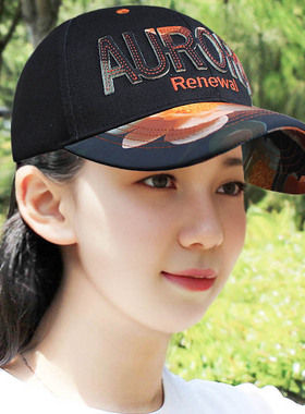 帽子女春秋季新款百搭鸭舌帽字母
