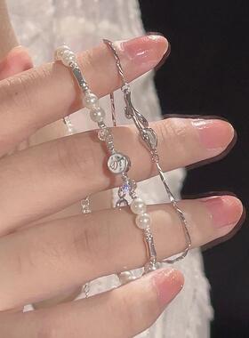 法式郁金香珍珠双层手链