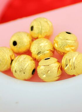 镀金散珠金满多铜diy转运珠手串