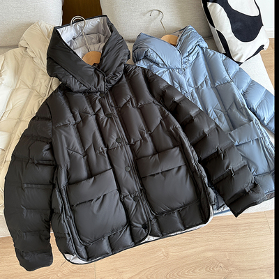 短款羽绒服女士冬装宽松连帽