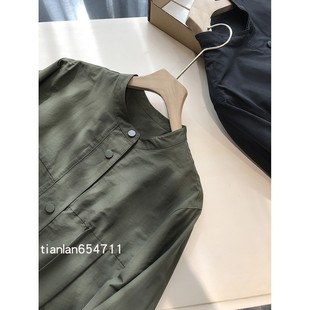 味道很正，很设计师！！日系立领微阔夹克捏褶休闲短款小外套