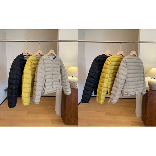 新标90白鸭绒羽绒服秋冬