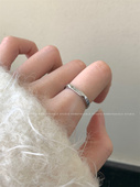 忍冬HONEYSUCKLE 不掉色情侣对戒 简约切面法文我爱你小众戒指女