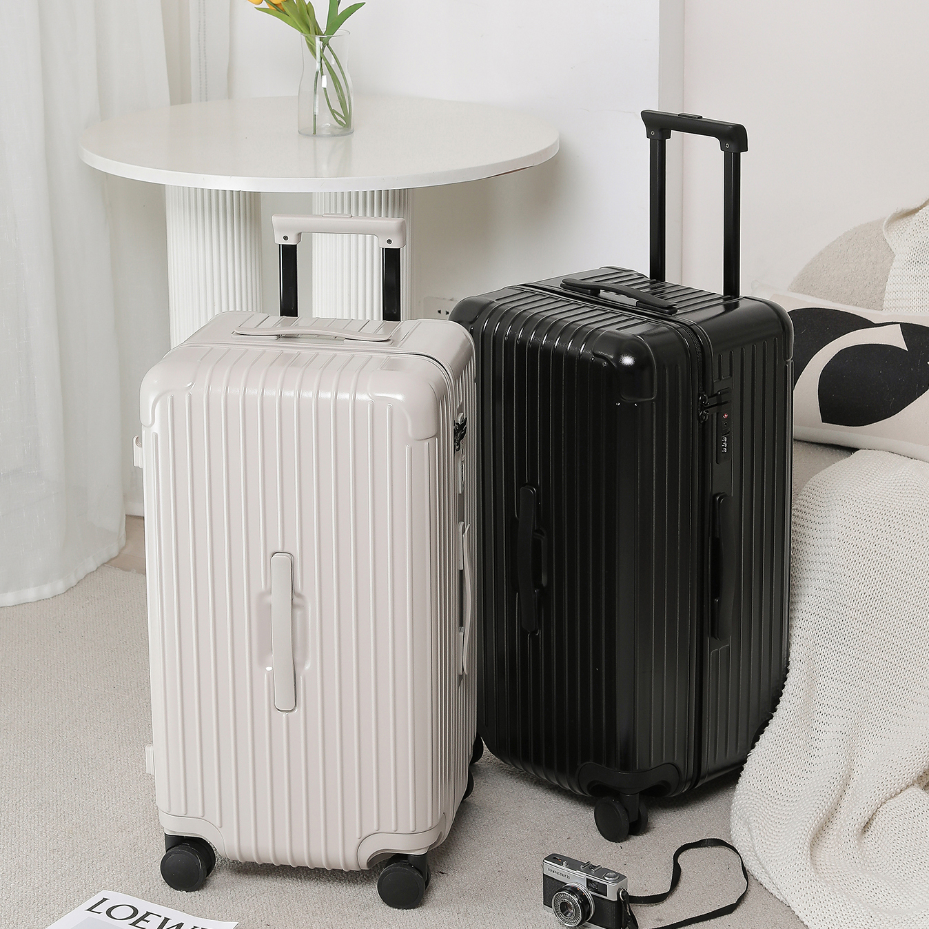 大容量深仓拉链行李箱创新塑框箱