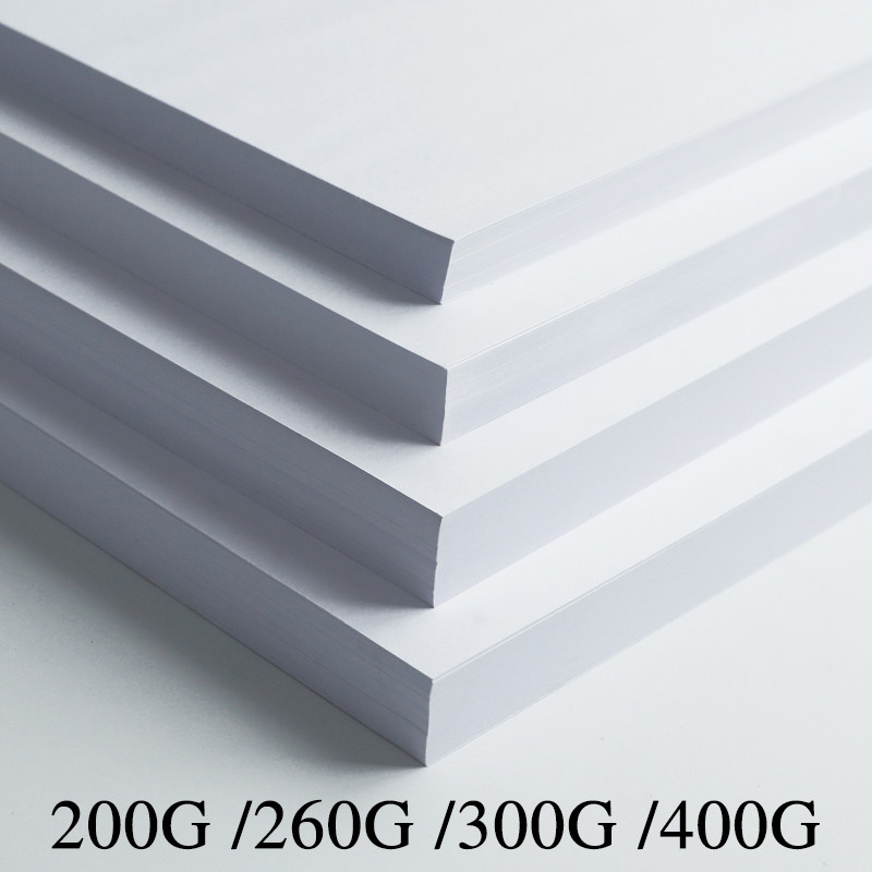 350G 양면 흰색 골판지 구 아슈 그림 두꺼운 하드 종이 DIY 손으로 그린 ??아트 수제 종이 4K 오픈 대형 흰색 카드