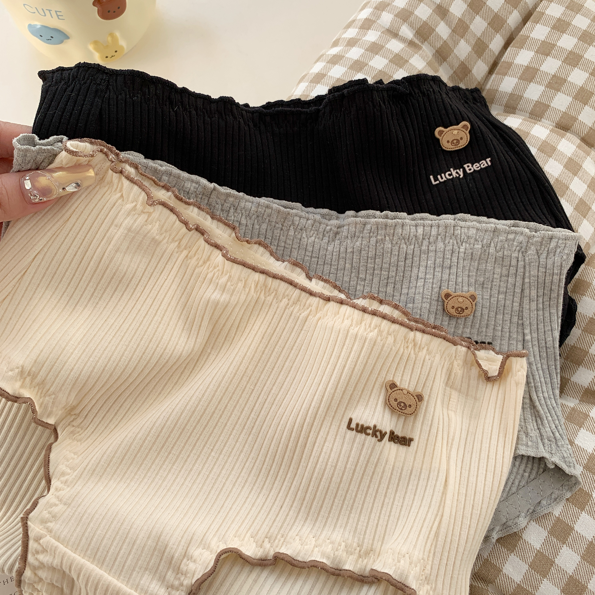 可爱奶萌小熊女士三角裤