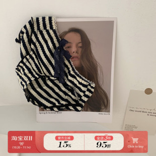 女士三角内裤 森日和叶日系纯棉条纹少女内裤 女生可爱甜美2025新款