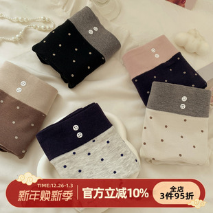 秋冬羊绒感女士三角裤 女2025新款 10A抗菌裆波点可爱内裤 森日和叶