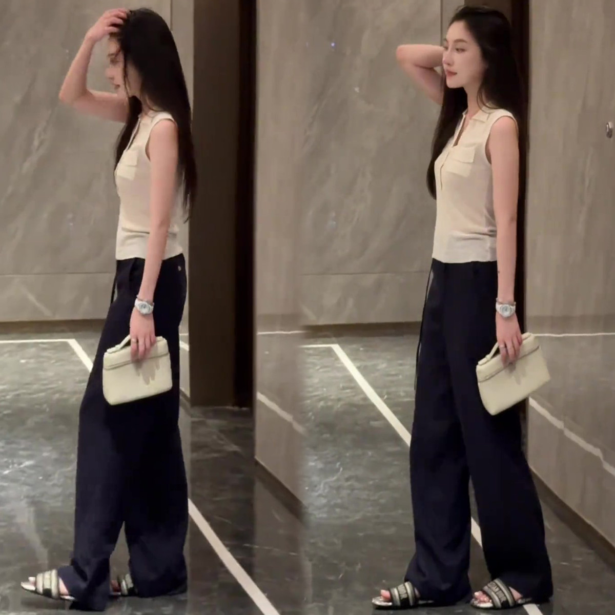 两件套POLO领短袖气质法式高级感