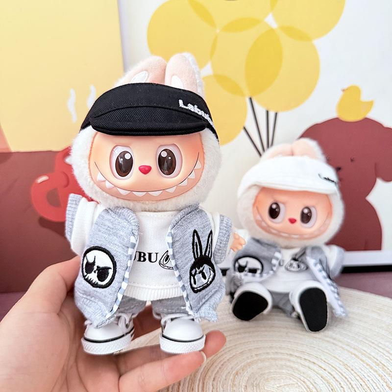 仅娃衣】一二三代钥匙扣Labubu衣服挂件拉布布娃衣骷髅bubu套装萌
