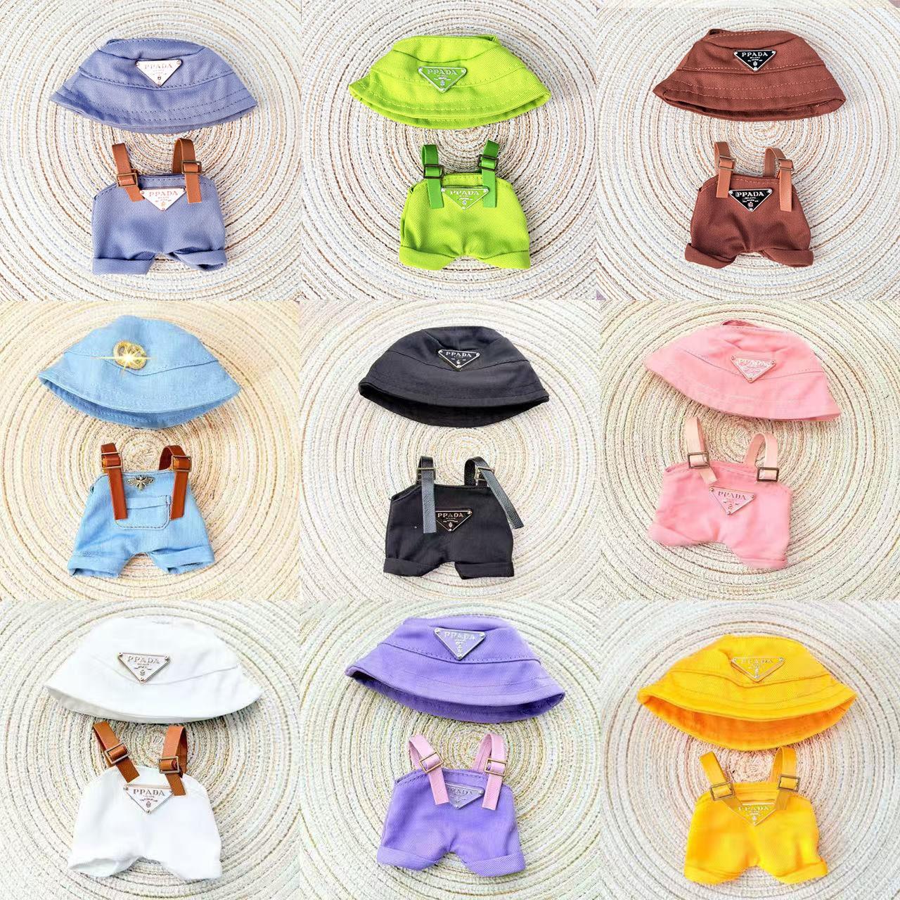仅衣服] 一二代Labubu衣服挂件拉布布坐坐娃衣三角标背带裤套装潮