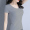 Light gray V-neck slim fit short sleeves