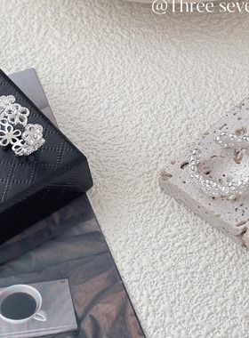 镂空花朵小众韩系戒指