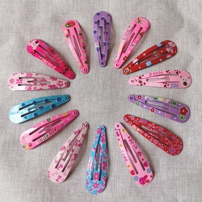 女童发饰卡通彩色印花碎花夹子水果蝴蝶bb夹儿童发夹发卡边夹促销