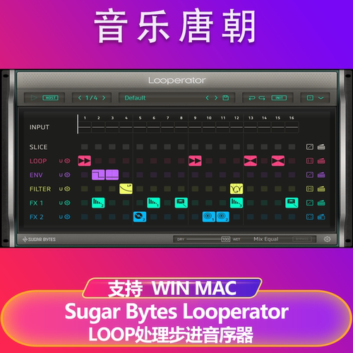 Sugar Bytes Looperator LOOP处理步进音序器效果器插件WIN&MAC