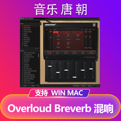 Breverb 2 效果惊艳的混响效果器VST插件 WIN&MAC
