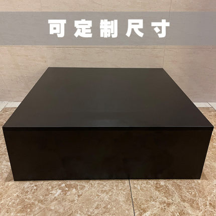 暴力熊潮玩公仔底座大型雕塑实木材质黑色白色方形地台简约可定制