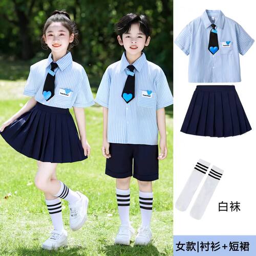 小学生毕业班服纯棉透气刺绣