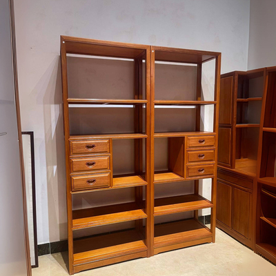 中式全实木金花梨木博古架实木置红木隔厅柜多宝架实木柜展示整装