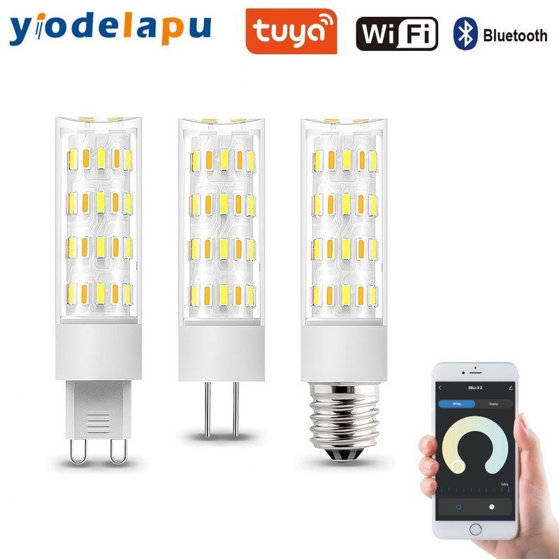 【跨境】2路涂鸦WIFI蓝牙智能调光调色AC230V/120V G9贴片LED灯珠