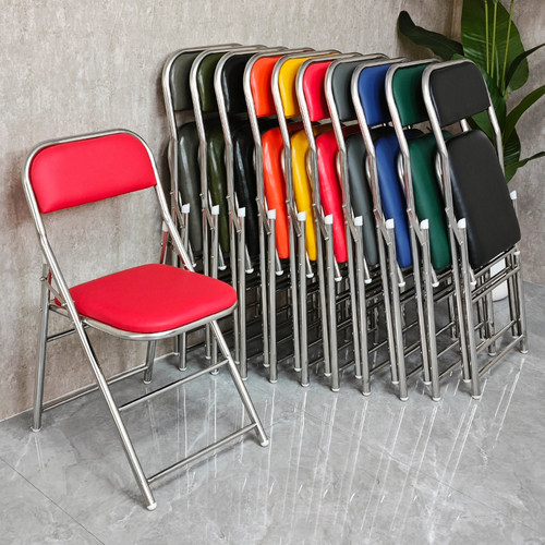 加厚304不锈钢工业风靠背折叠椅