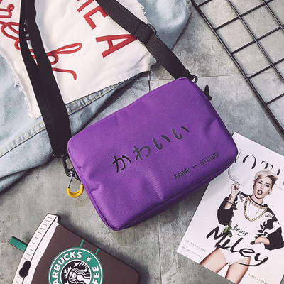 嘻哈风帆布单肩包嘻哈包