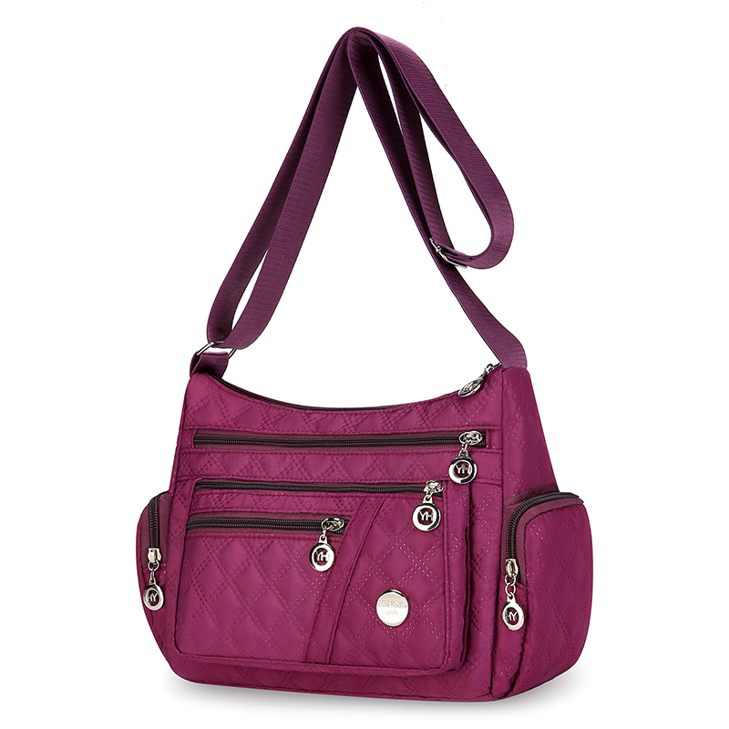 日韩大容量新款女中老年尼龙做生意的女士妈妈包牛津布单肩斜挎包