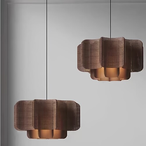 日式侘寂风新中式餐厅布艺灯茶桌餐桌装饰茶台店铺商用藤编禅意灯