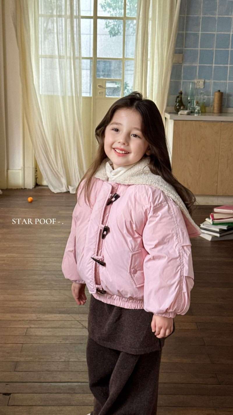 GOLI·粉色棉服  帽子可以拉起来