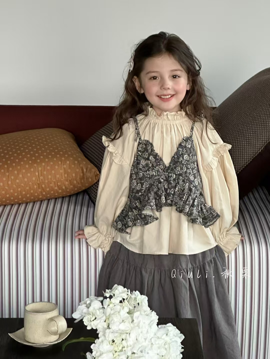 GOLI·芥末家  娃娃衫 马甲两件套