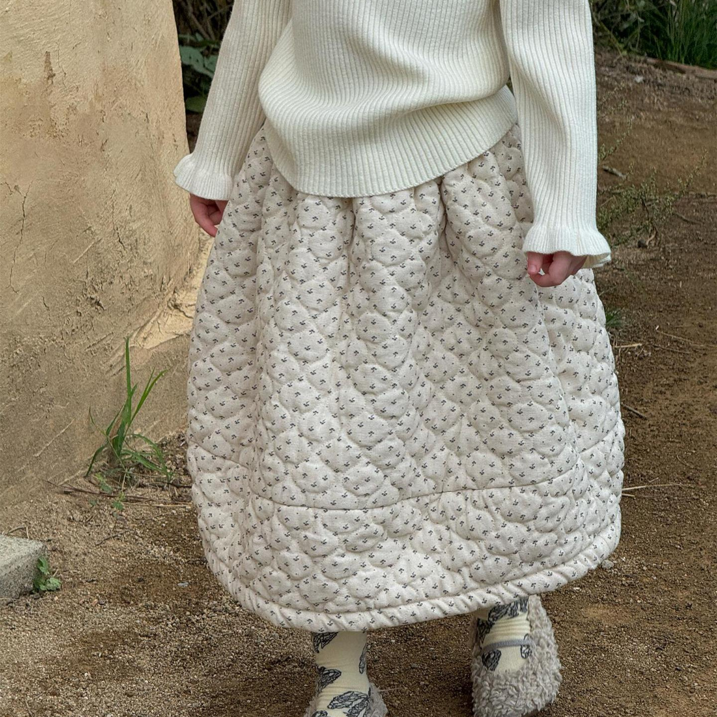 GOLI·绗棉加厚半身裙百搭碎花半裙