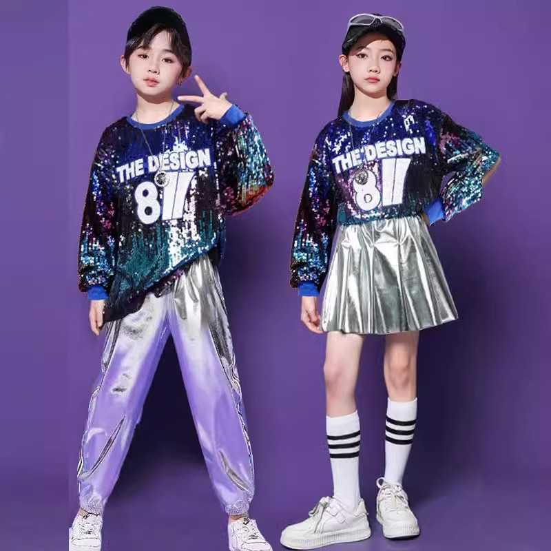儿童啦啦队亮片演出服幼儿园团体
