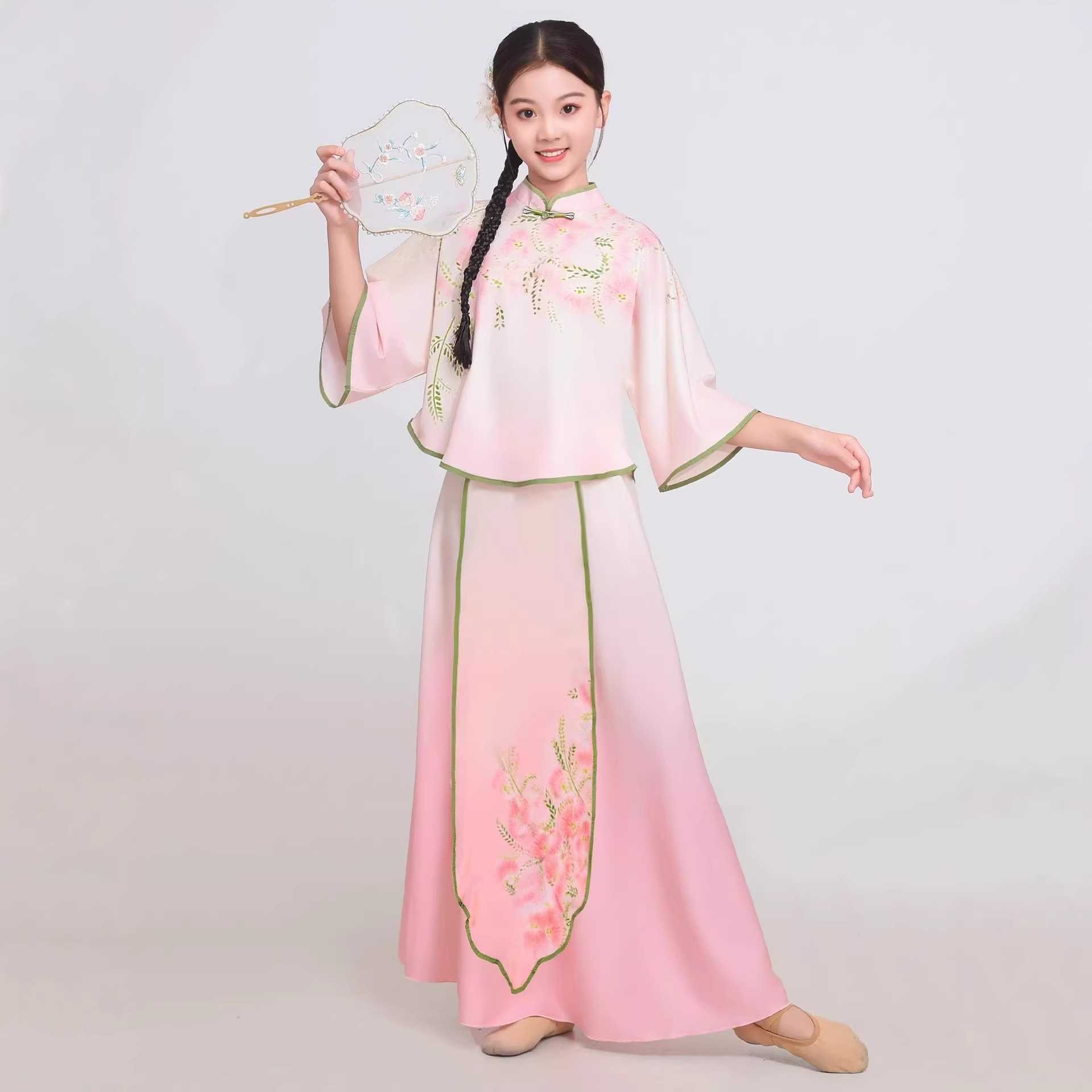 中儿童古典舞演出服女飘逸仙气