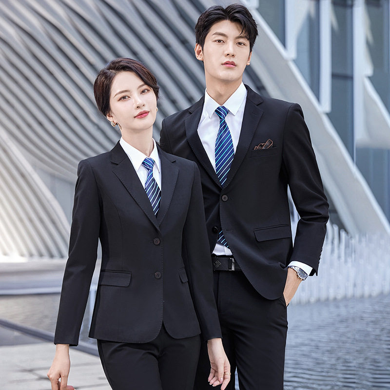 都市经典男女同款职业高端西装套装银行酒店销售部商务正装工作服